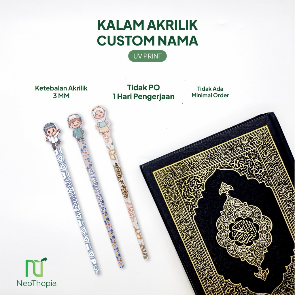 KALAM Akrilik Custom Nama | Tuding ngaji Anak Penunjuk AL Qur'an