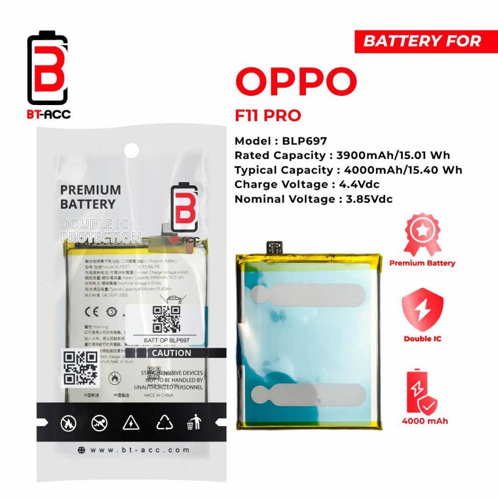 BT ACC Battery Baterai Batre For Hp Oppo F11 Pro Oppo BLP697 4000mAh