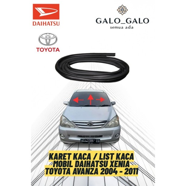 KARET KACA / LIST KACA MOBIL DAIHATSU XENIA TOYOTA AVANZA 2004 - 2011