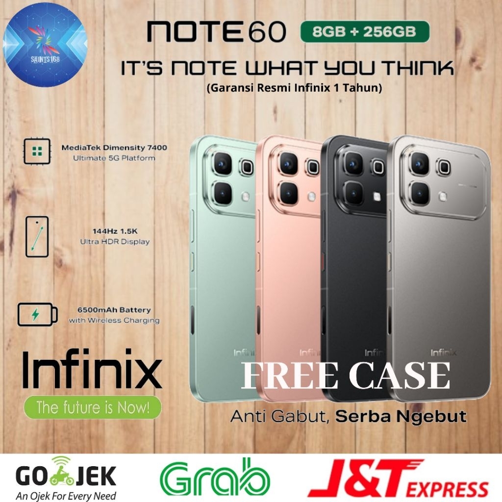 INFINIX NOTE 60 5G NFC RAM 8GB MEMORY 256GB 8/256GB GARANSI RESMI INFINIX 1 TAHUN - NEW ORIGINAL