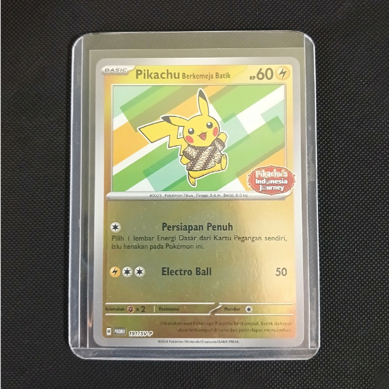 Pikachu Berkemeja Batik HOLO PROMO 191/SV-P Pokemon TCG Indonesia