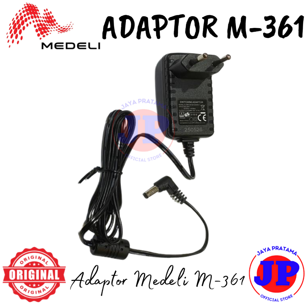 Adaptor Medeli Power Supply M-361 Medeli Adaptor Switching Adaptor Medeli M361