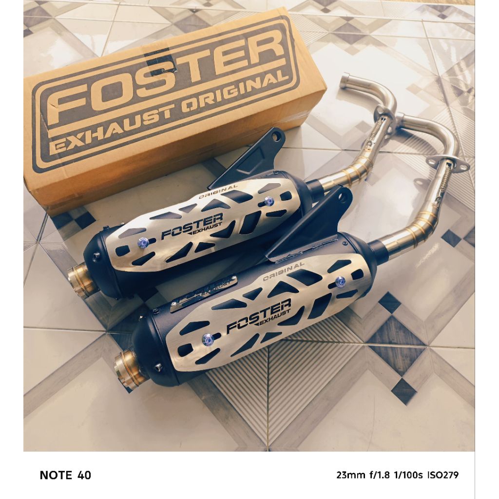 Knalpot Mio Standar Racing inlet 28-38 MM Original FOSTER EXHAUST untuk Mio Sporty Mio Soul Mio Smil
