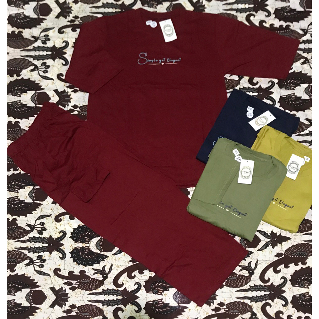(New)  Tessa Baju Tidur celana panjang CP T7/8 STANDARD dewasa / remaja Celana Panjang Setelan baju 