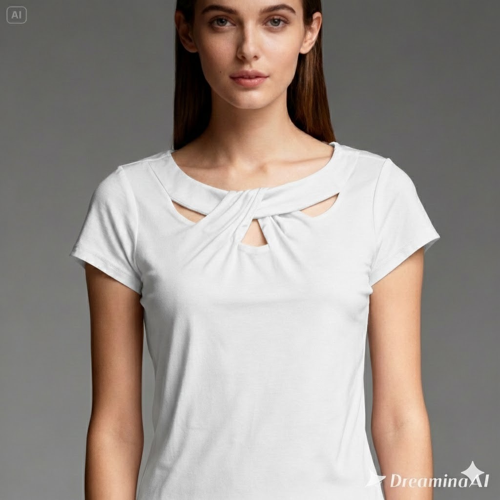 blouse keyhole neck whbm white atasan blus putih polos branded wanita