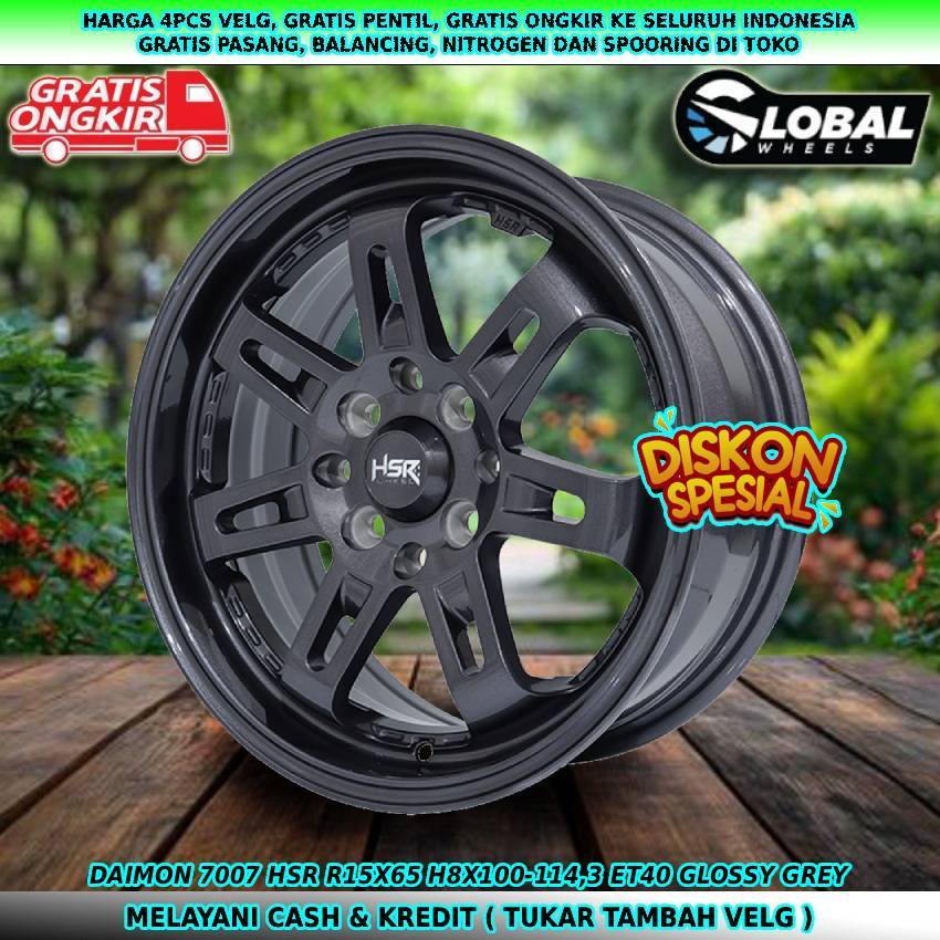 Velg R15 velg mobil Fiesta| Brio| City| Civic VTI| Estilo| Freed| Ferio| dll velg hsr daimon R15