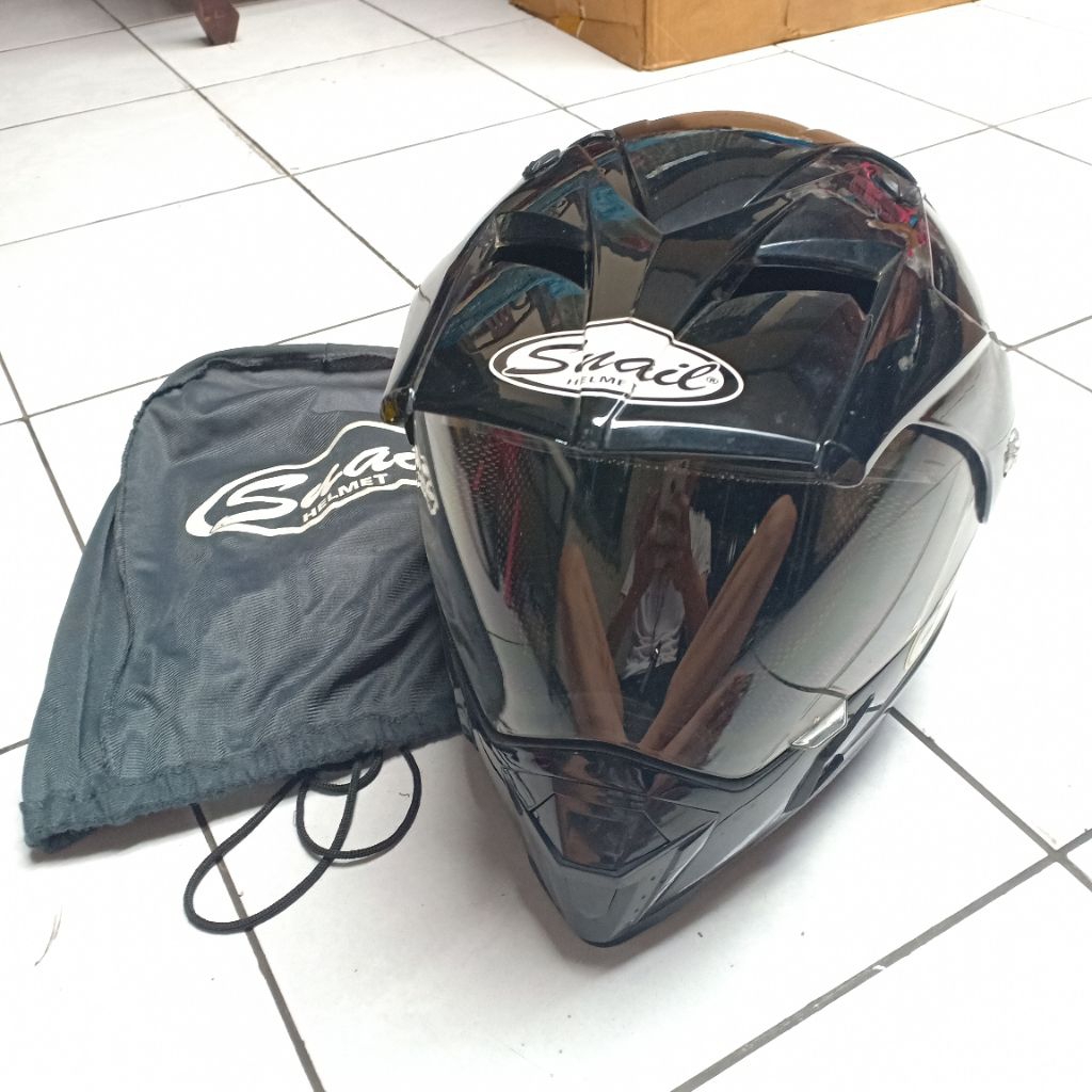 Helm Supermoto Snail MX-311 Full Face Double Visor MX311