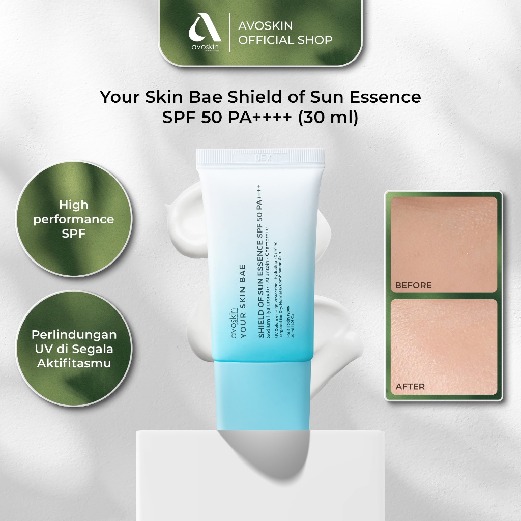 Sunscreen Avoskin Your Skin Bae Shield of Sun SPF 50 PA++++ 30ml