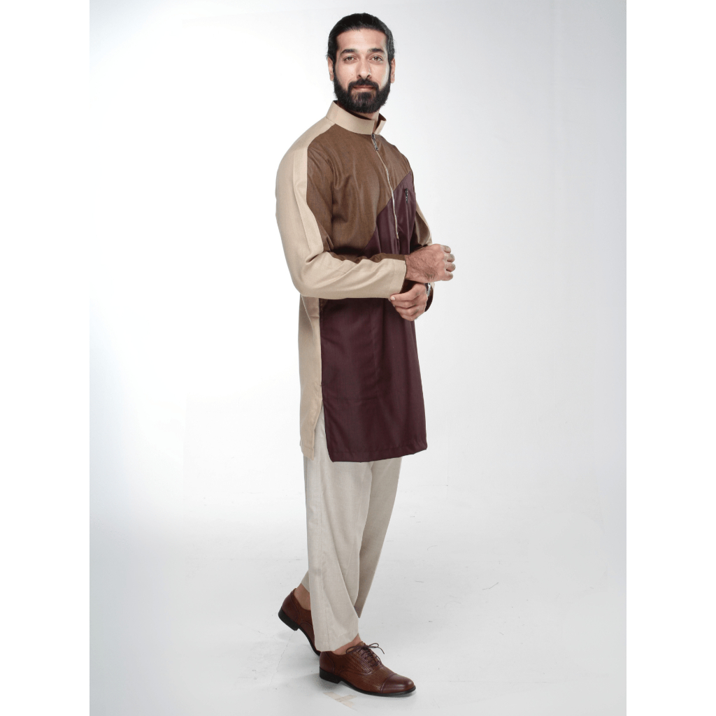 KAMILIANO GOLD 004 – BROWN KURTA LENGAN PANJANG