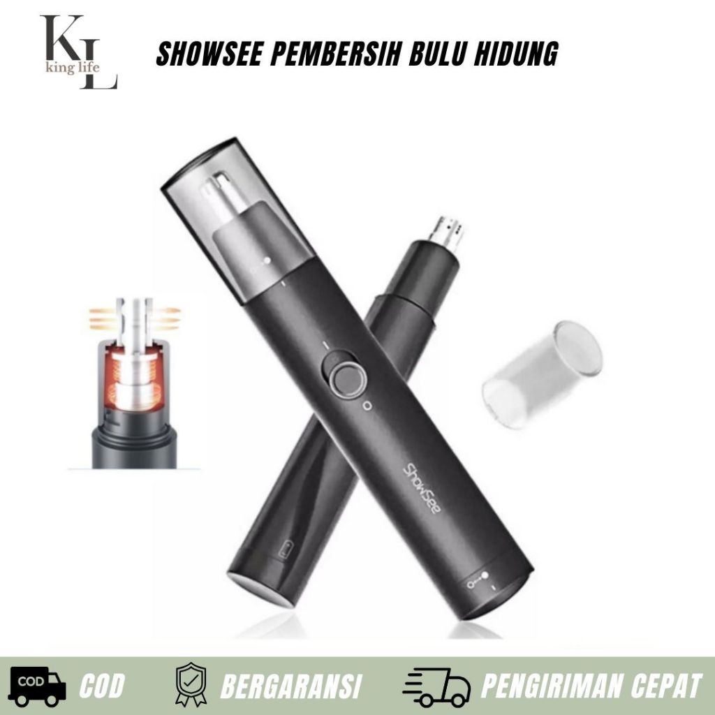 SHOWSEE pembersih bulu hidung | pencukur bulu hidung | Pemotong Bulu Hidung Elektrik | Cukur Bulu Hi