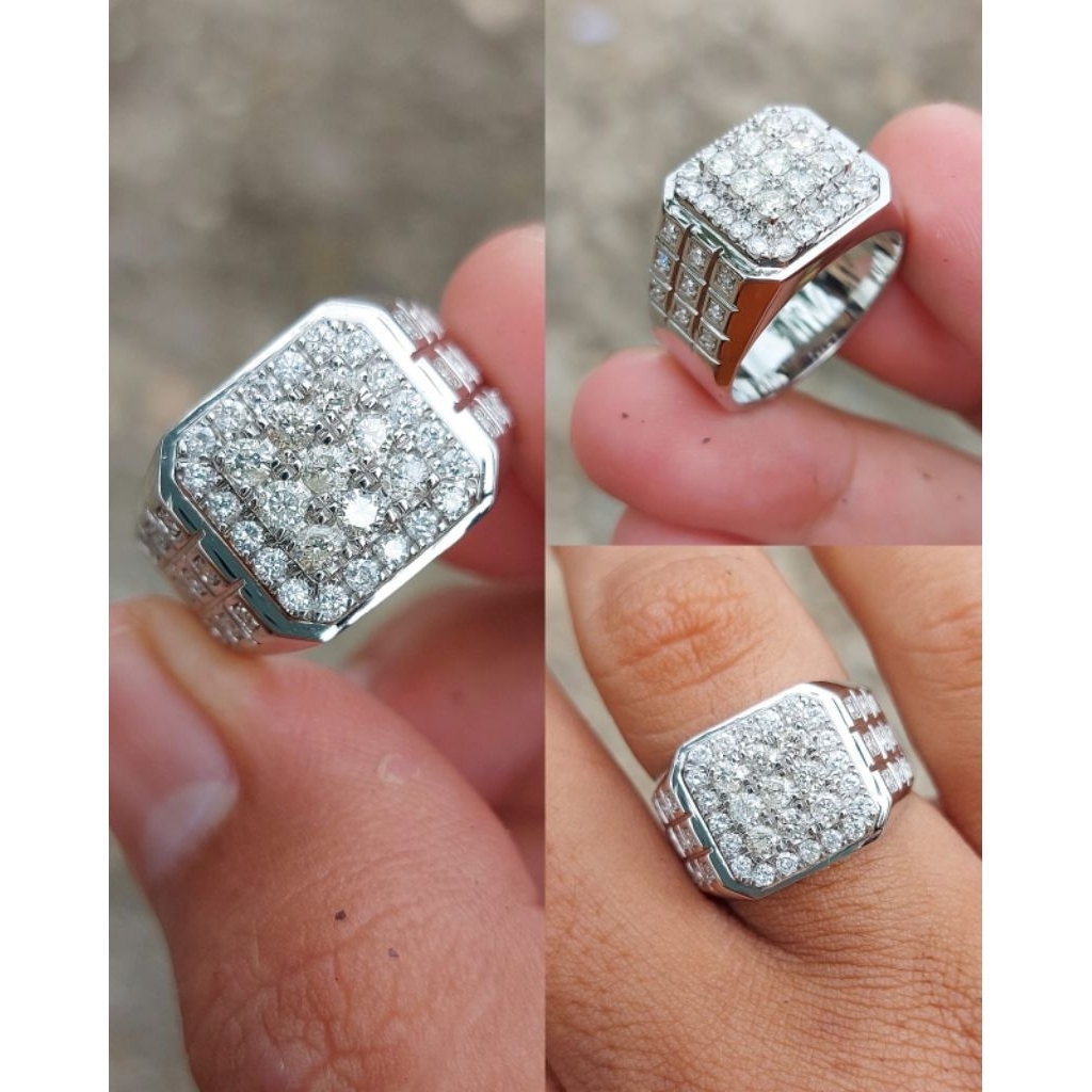 cincin perak berlian eropa berkualitas mewah