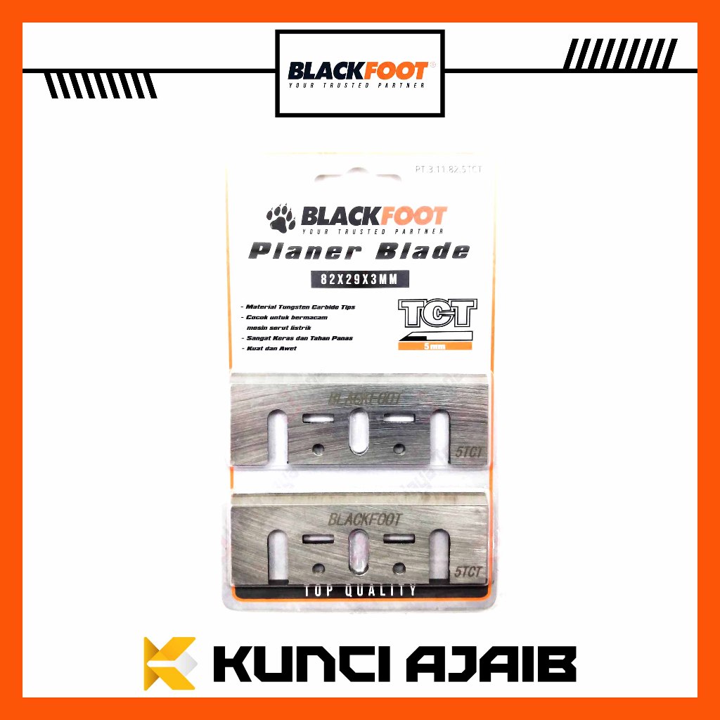 BLACKFOOT TCT Planer Blade 82 mm Mata Serut Kayu Sugu Ketam Pasah