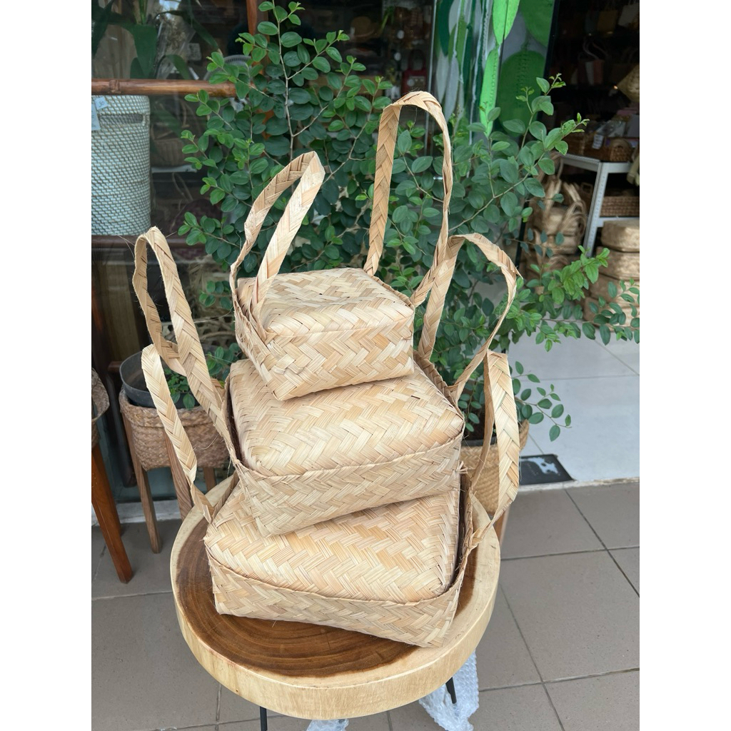 Besek Kotak Handle / Besek Kotak Natural Handle / Besek Jinjing Natural