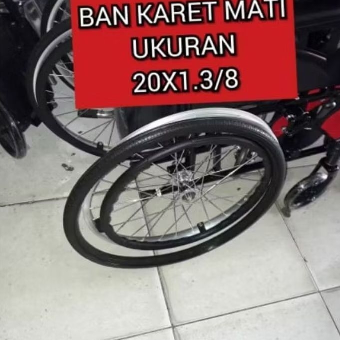 ban belakang kursi roda ukuran 20 diameter 46-47 ban mati kursi roda ukuran 20