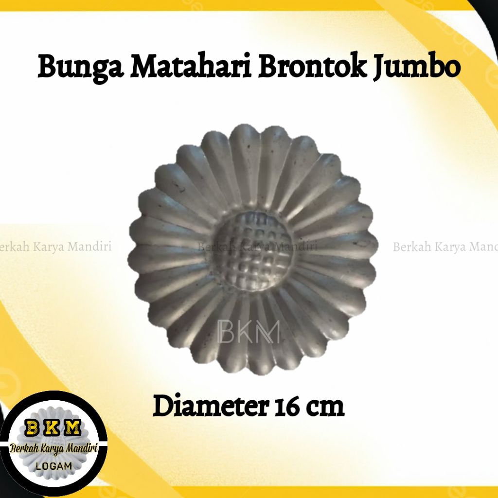 Bunga Matahari Brontok Jumbo // Aksesoris Ornamen Pagar Besi