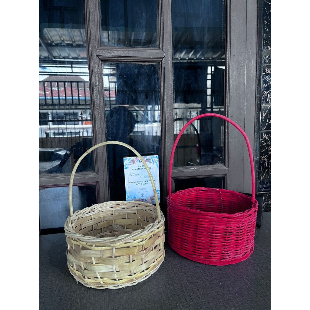 Keranjang Rotan 20cm / Parcel bambu / parcel lebaran / Parcel natal / parcel imlek /  keranjang serb