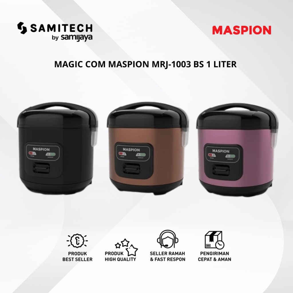 Maspion Magic Com MRJ-1003 BS 1 Liter - Penghangat dan Pemanggang Berkapasitas Besar dengan Sistem Pemanasan 3D