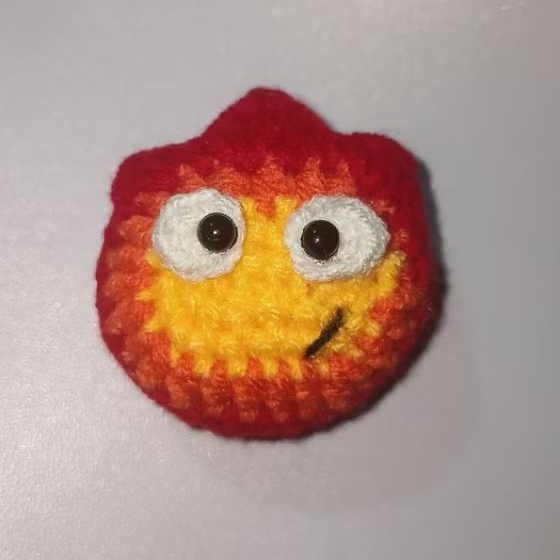CALCIFER GHIBLI CROCHET KEYCHAIN