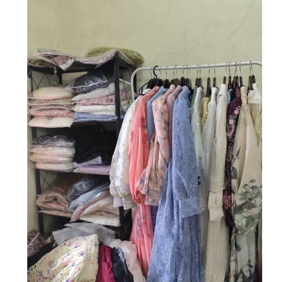 (RIJEK) Dress gamis setrok lfy goldy