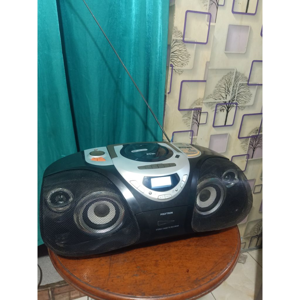 compo polytron jumbo GD-715SR USB radio tape normal DVD no disk remote ada