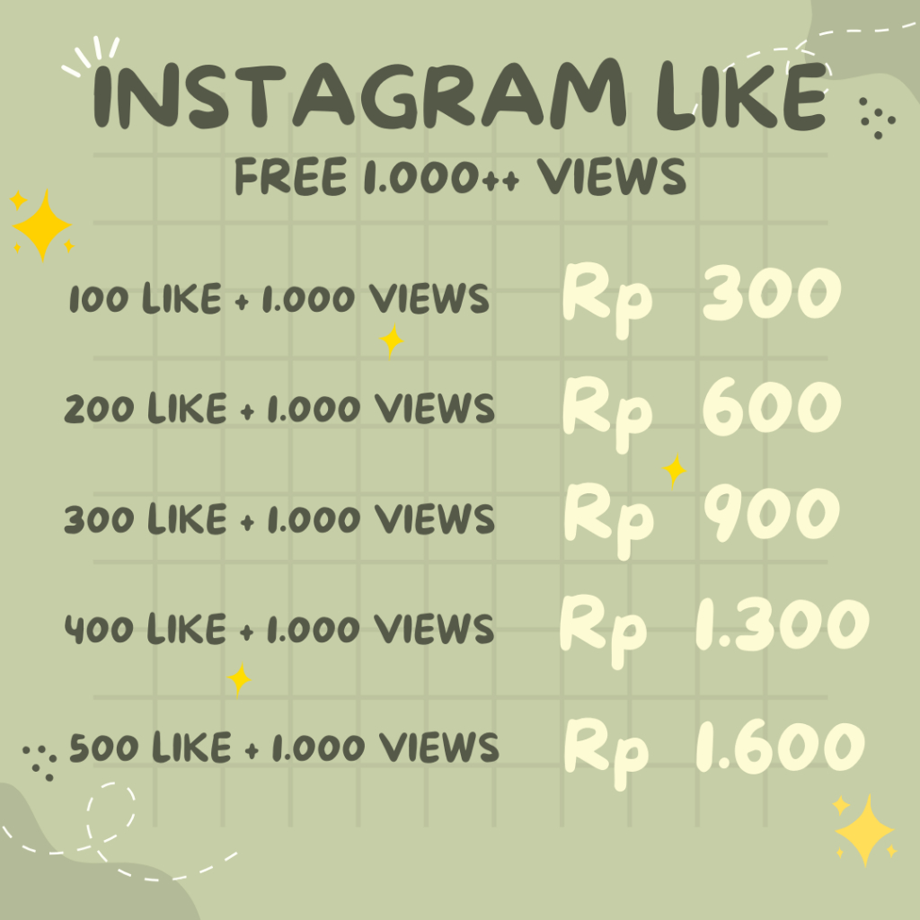 Instagram Like Bonus Views Reels Post Video IG Instagram Bergaransi Proses Cepat Global Mix