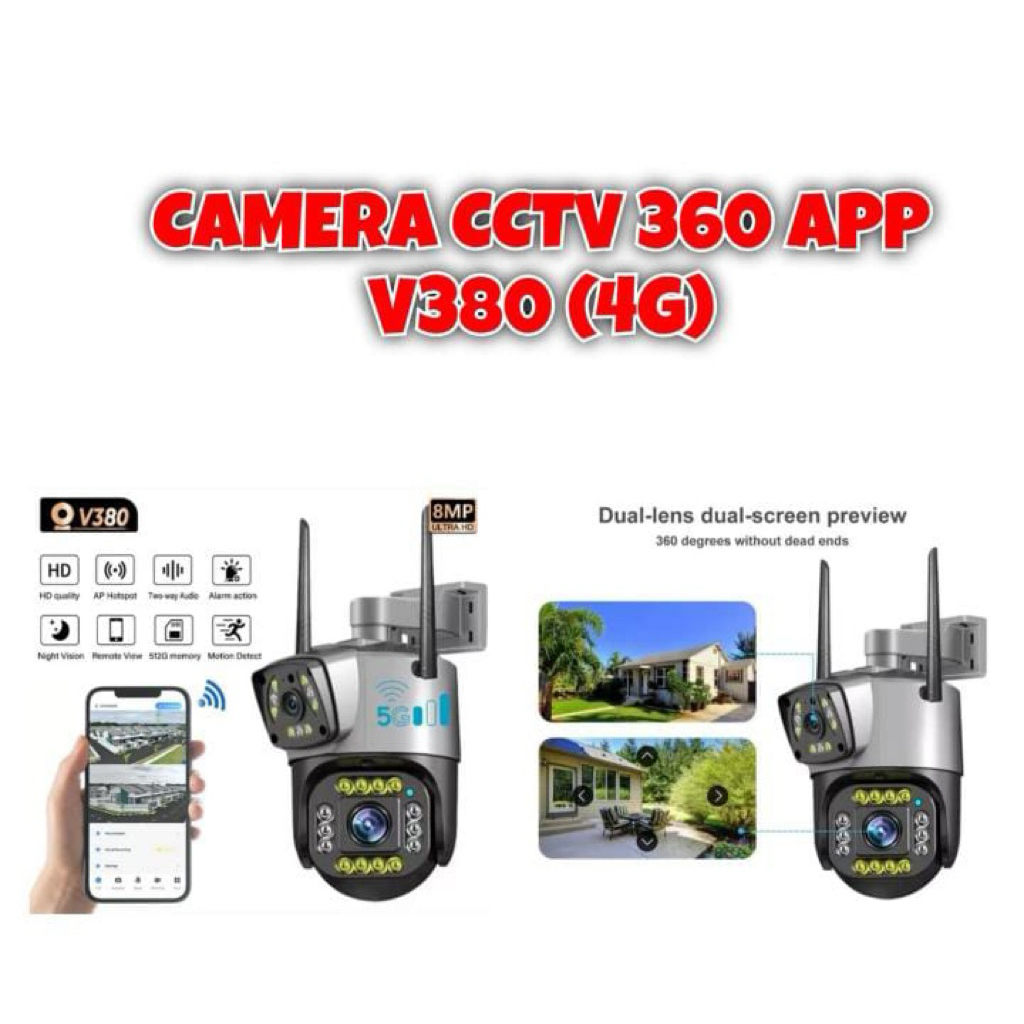 Camera Cctv Robot 360 App V380 4G Dual Kamera Wifi Connect Cctv Best Quality