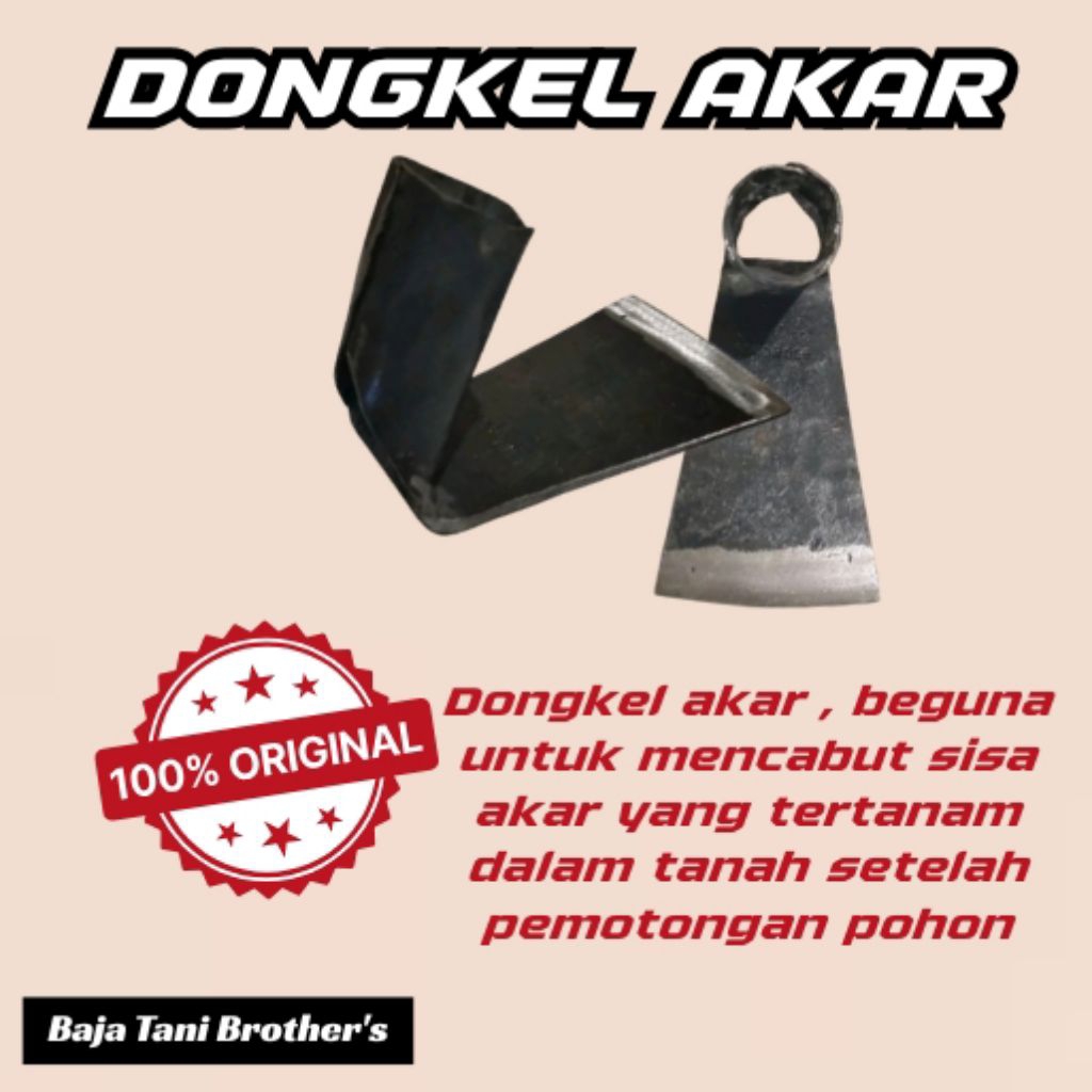 Dongkel Akar Manual Besi Baja – Alat Cabut Akar & Tanaman Keras