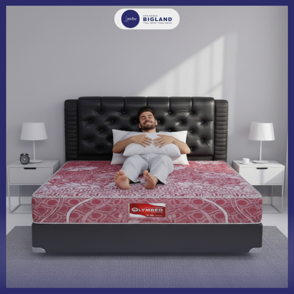 Kasur Springbed Olymbed tebal -+25 by Bigland FREE BANTAL ukuran 90x200, 100x200, 120x200, 140x200, 