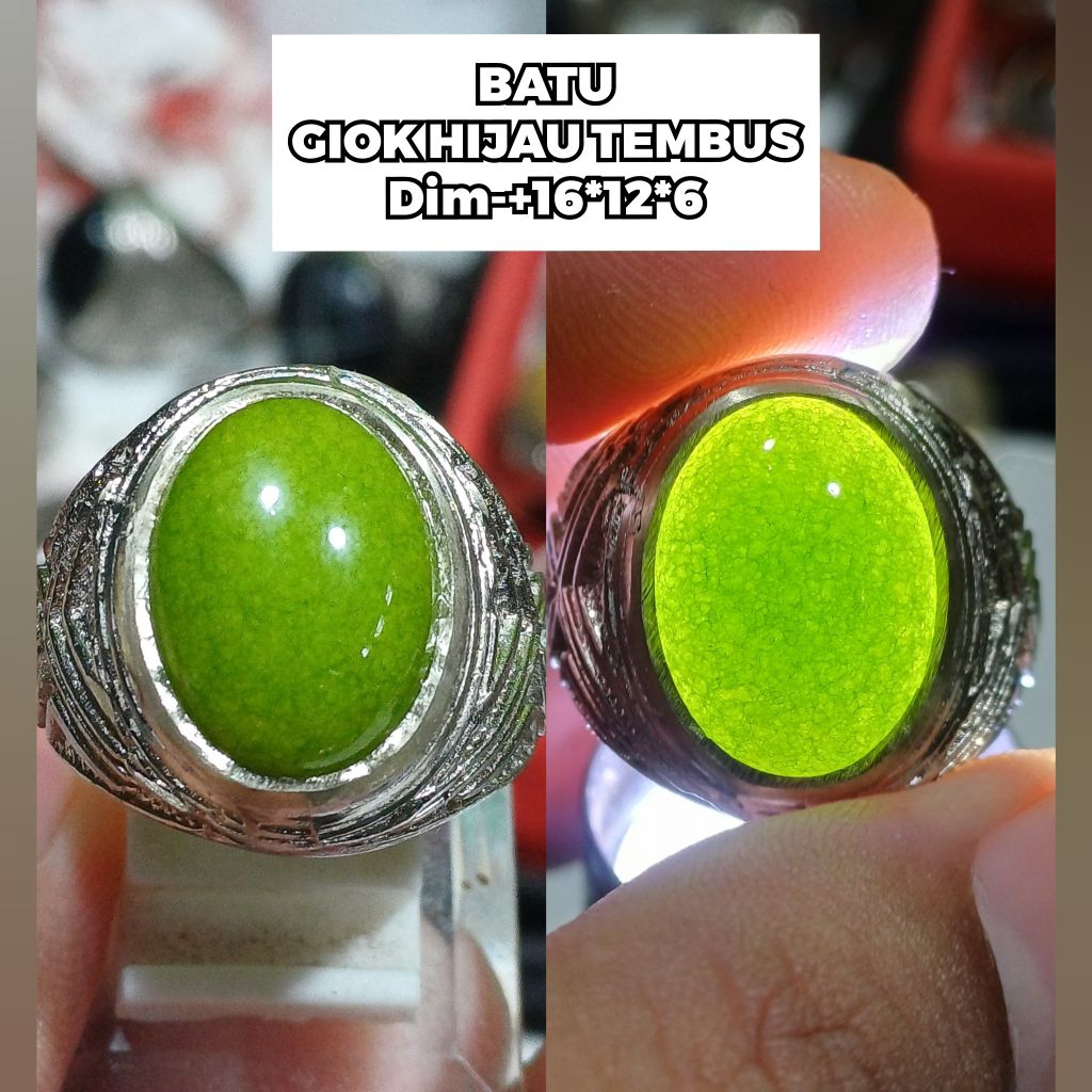 BATU PERMATA GIOK CINCIN ASLI GIOK