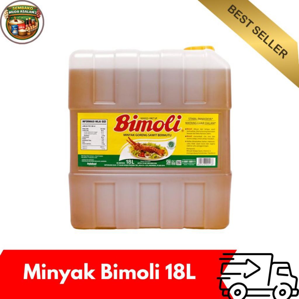 Minyak Goreng Bimoli 18 Liter / Minyak Jerigen Bimoli