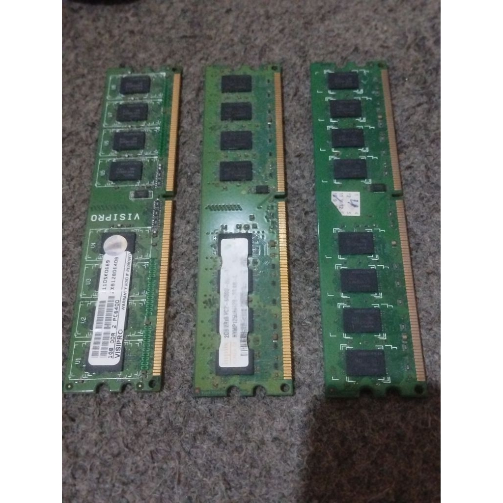 RAM PC BEKAS DDR2 BORONGAN 2GB 2keping 1gb 1 keping