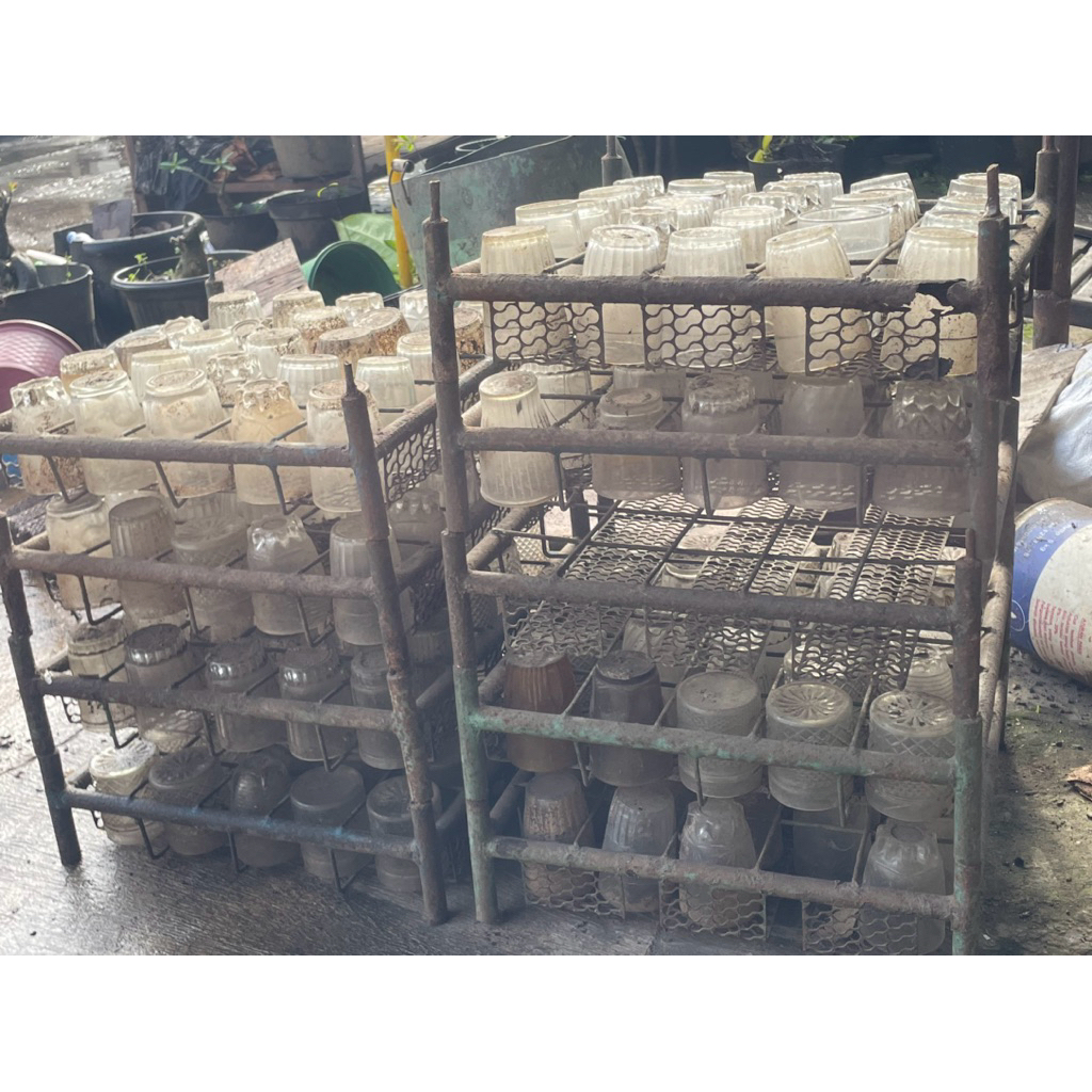 gelas kaca jadul bekas