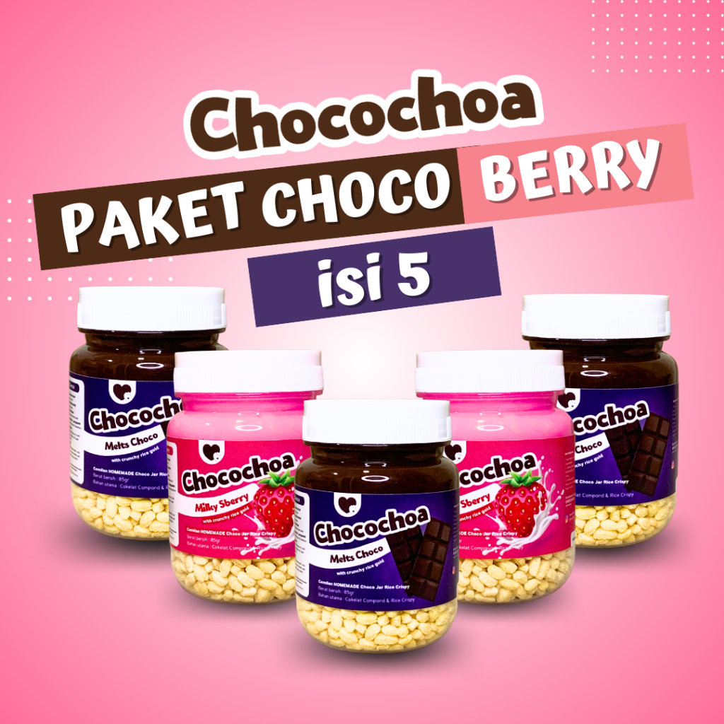 CHOCOBERRY Snack Choco Jar Cemilan Manis Chocolate Leleh Rice Crispy