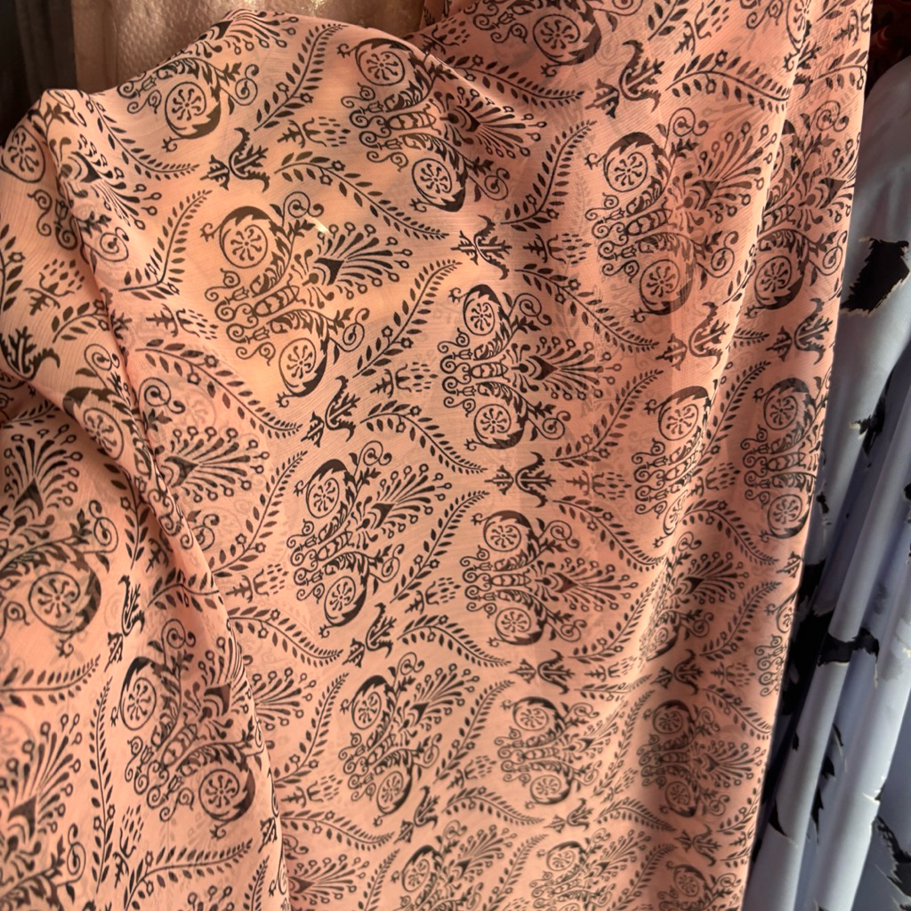 kain Ceruty Yoryu motif etnik ( ADH ) Kain Ceruty Yoryu Premium - kain motif bunga - kain gamis - ka