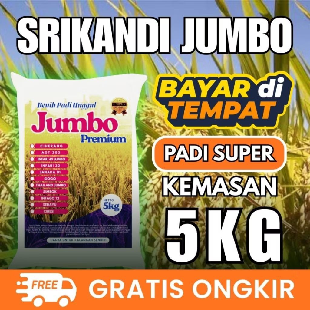 benih padi SRIKANDI JUMBO original kemasan 5kg