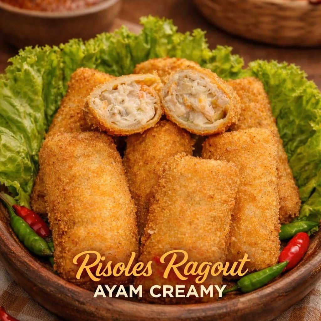 Risol Rogut Creamy | Risoles Ragout Ayam Premium FROZEN Isi 5