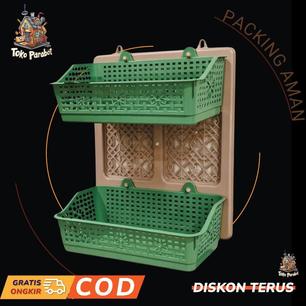 RAK BUMBU DAPUR / Rak Shampo Gantung Dinding Plastik