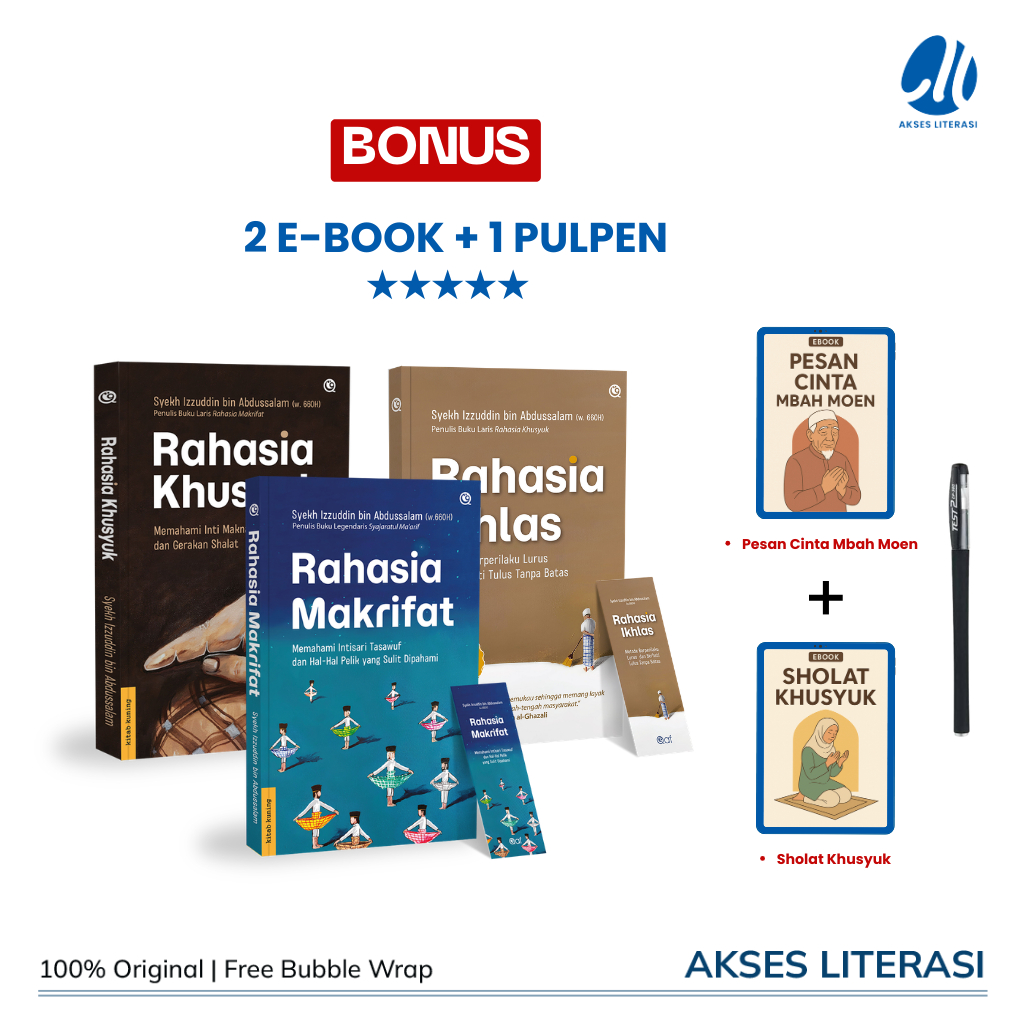 [PAKET HEMAT] Buku Rahasia Makrifat - Rahasia Khusyuk - Rahasia Ikhlas - Qaf