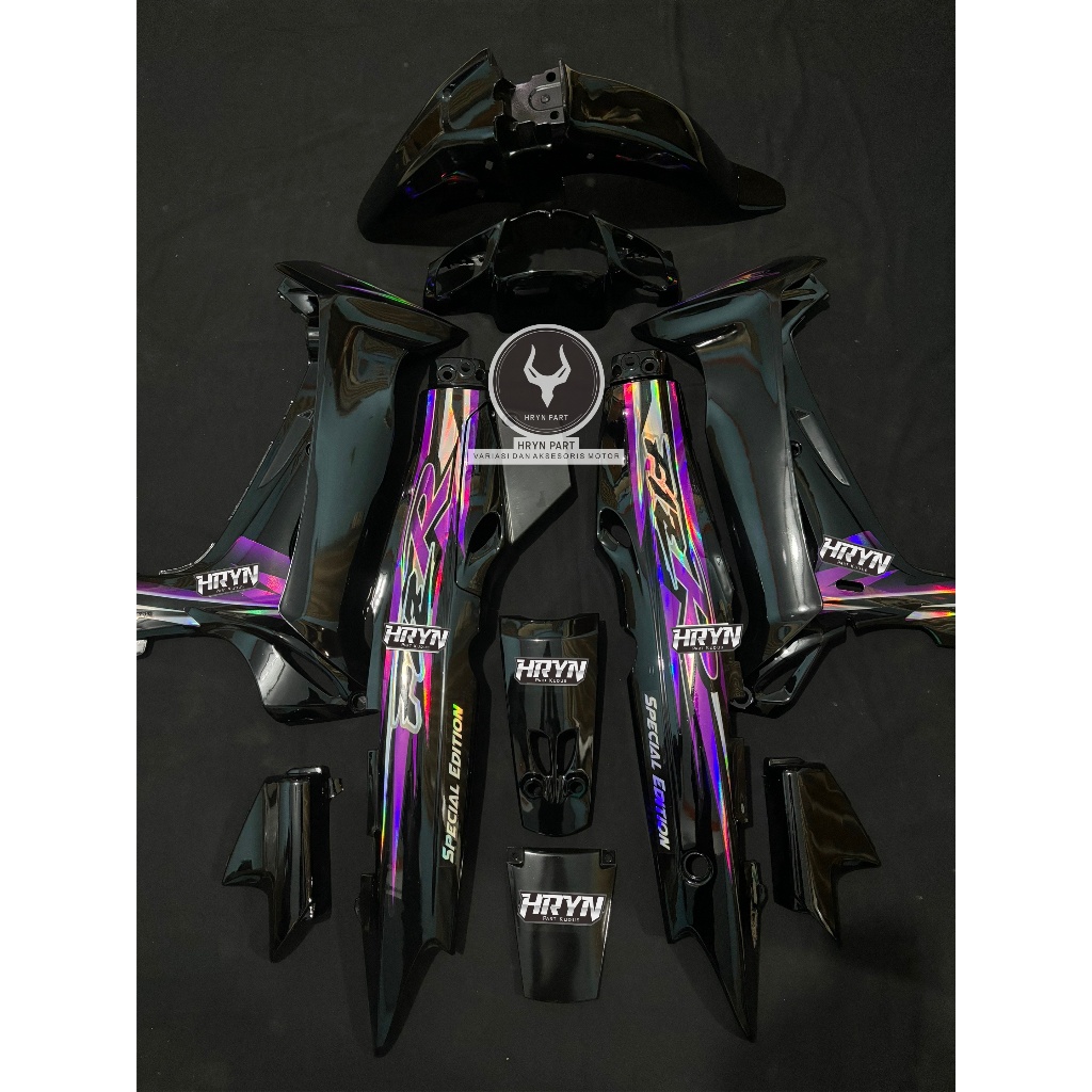 bodi fullset fizr custom holigram premium - bodi set fizr premium - kap fizr hitam hologram premium