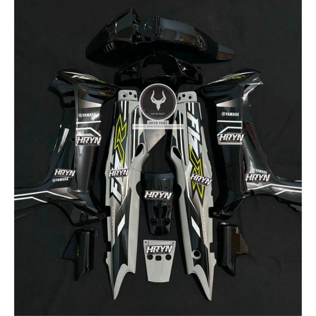 bodi fullset fizr custom hitam premium - bodi set fizr hitam premium - kap fizr hitam premium