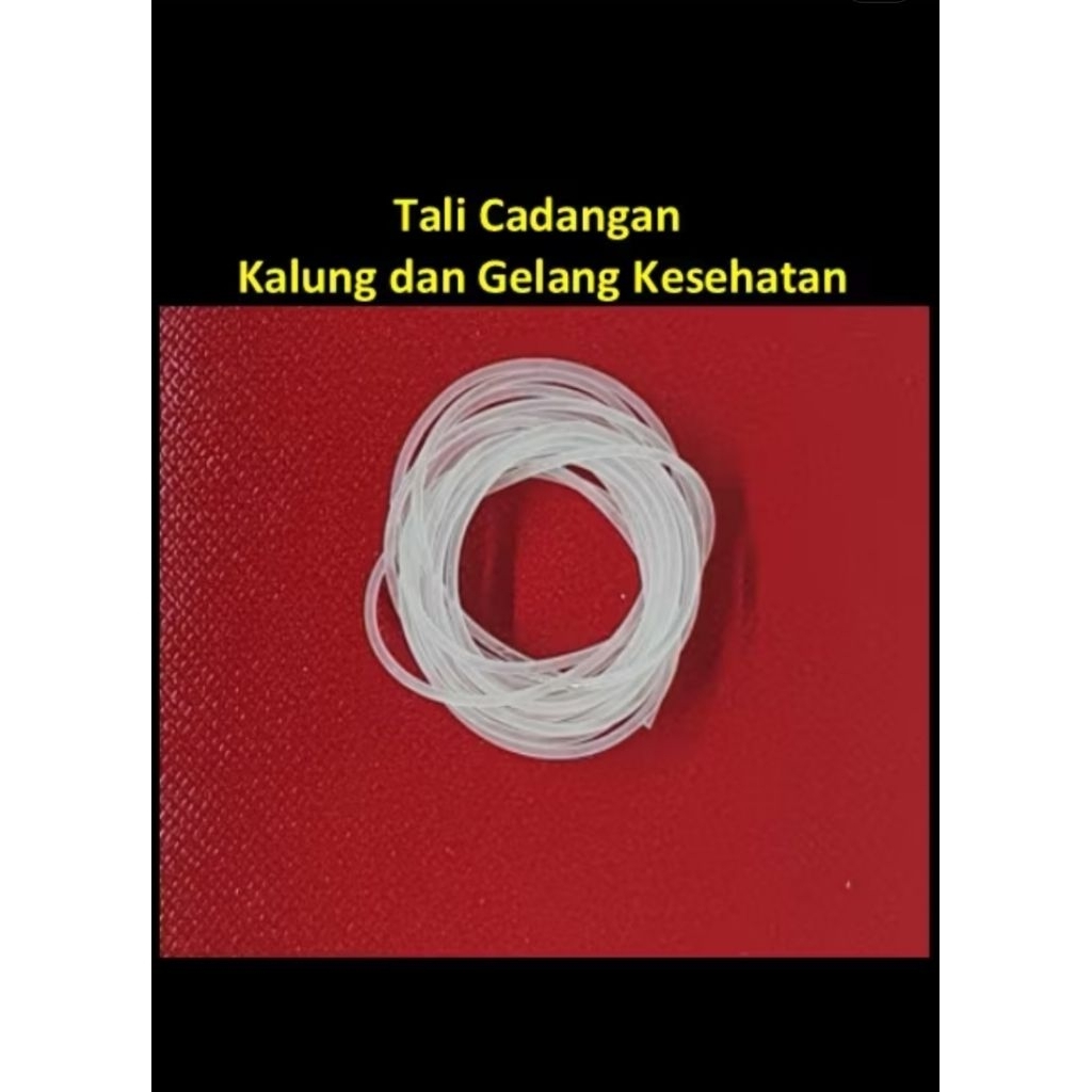 Senar tali kalung gelang kesehatan original - tebal dan kuat bahan elastis warna putih bening dan hi