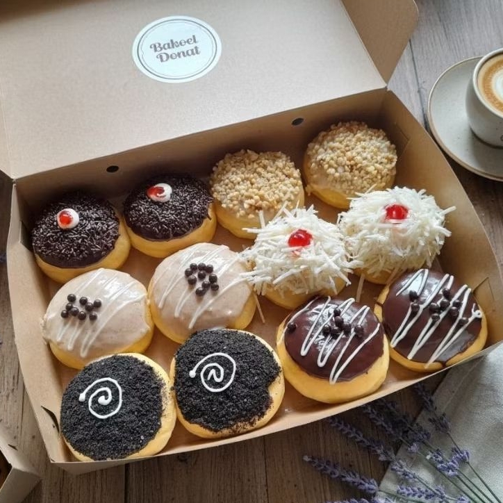 Donat mini mix coklat keju oreo isi 12pcs (bisa request toping)