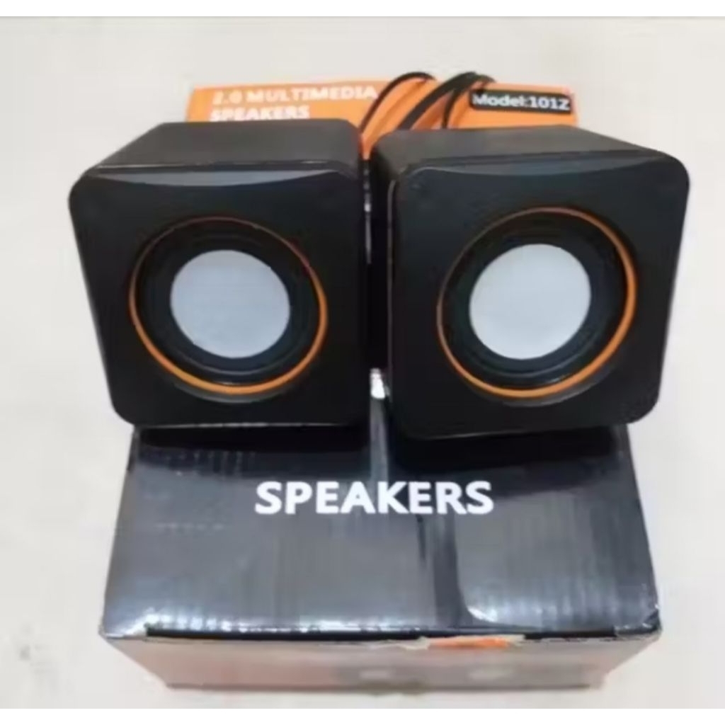 Speaker Aktif Mini Multimedia 101Z - Suara Halus, Kabel Stereo, Pengatur Volume