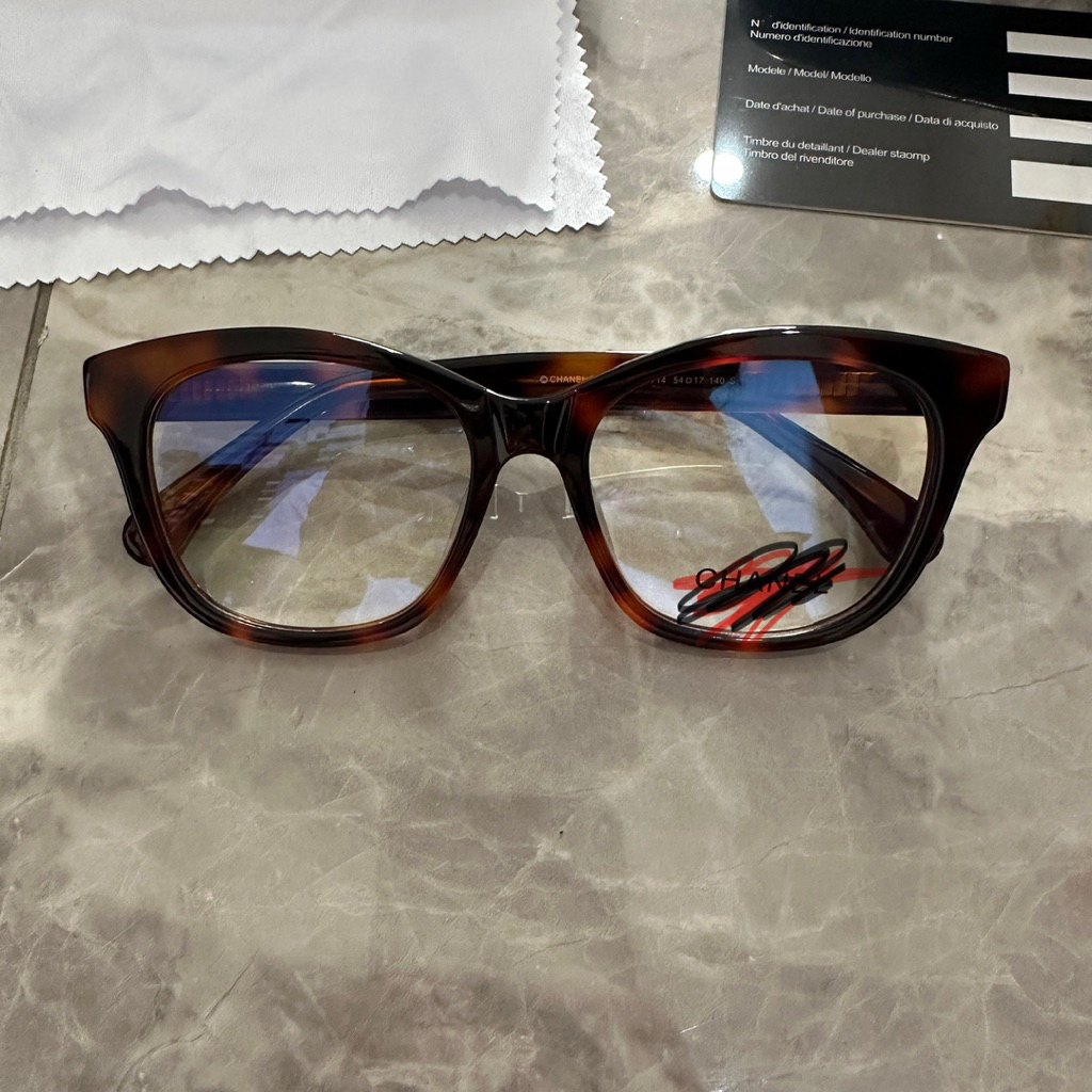 3483 kacamata optical glasses leopard clear lens