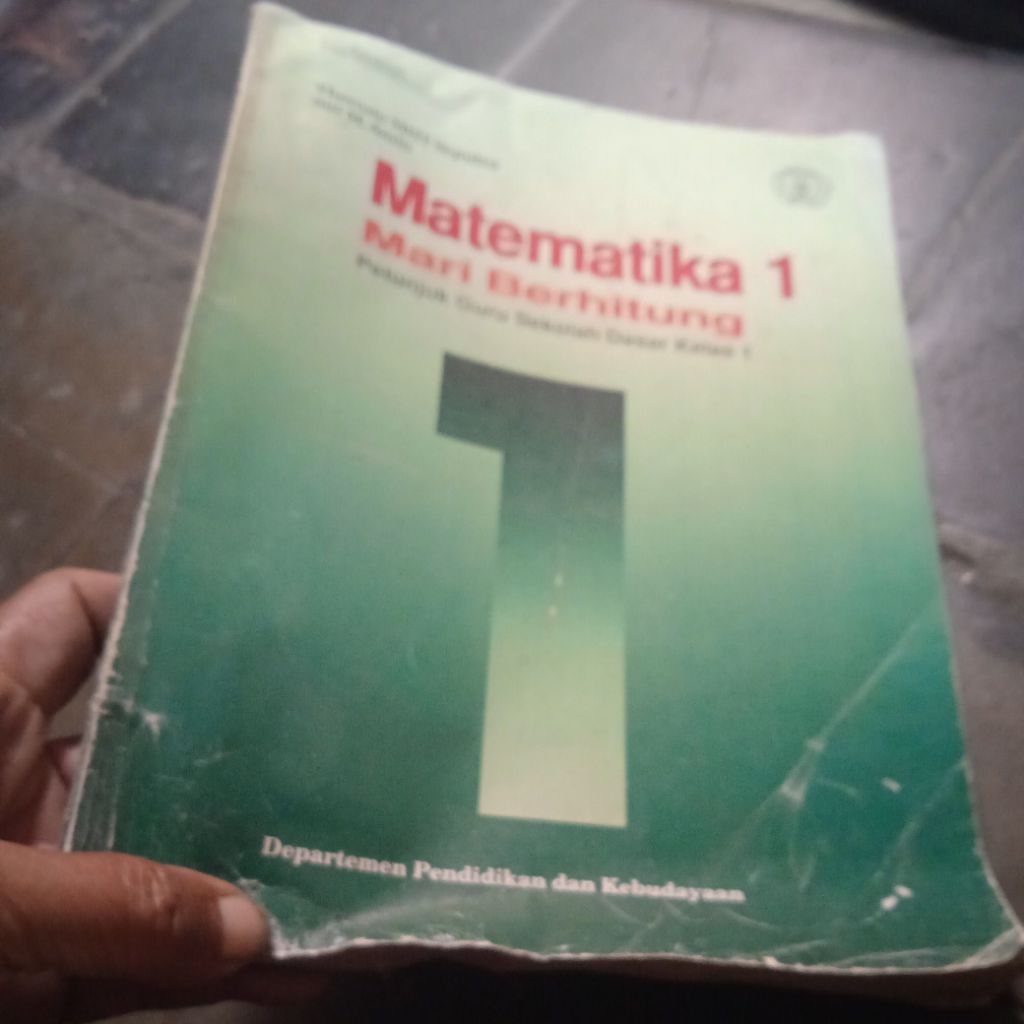 buku Matematika 1 mari berhitung, petunjuk guru SD kelas 1, buku original jadul