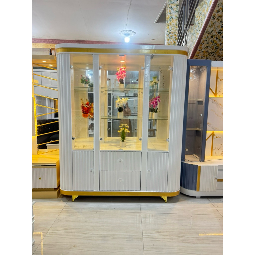 Lemari Hias / Bupet Hias Kaca / Lemari Kaca / Lemari kaca salur kekinian