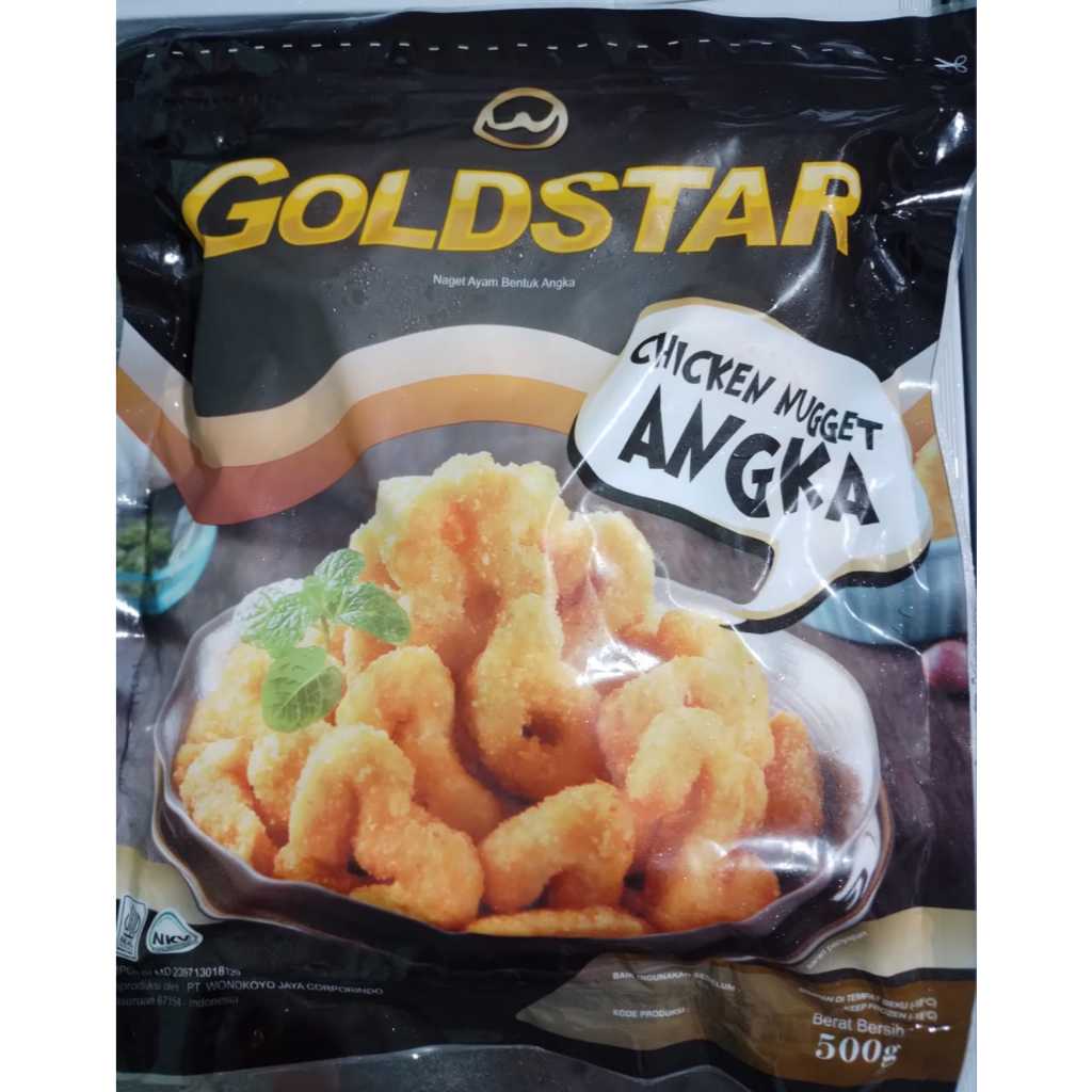Goldstar Chicken Nugget Angka 500 Gr Nugget ayam Bentuk Angka