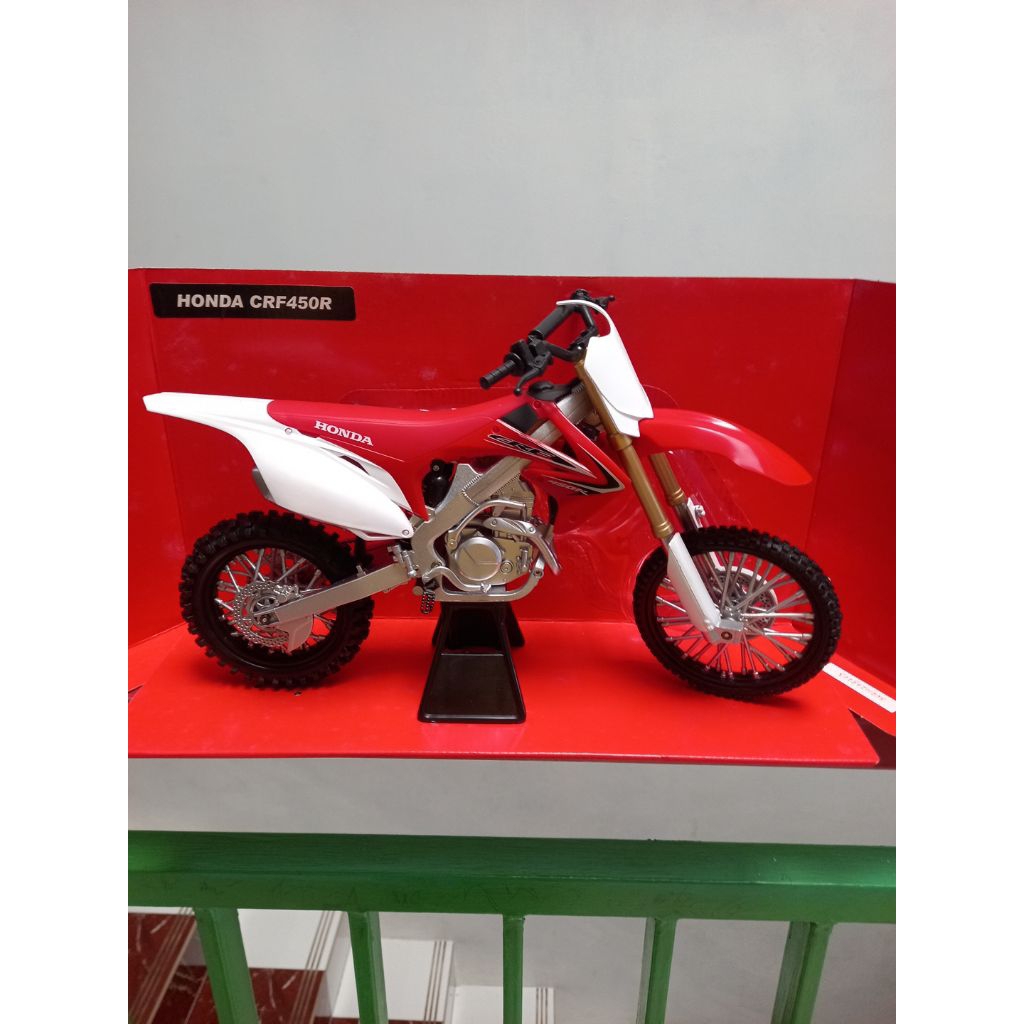 Diecast Miniatur Motor Cross Trail Honda CRF 450F 1:6