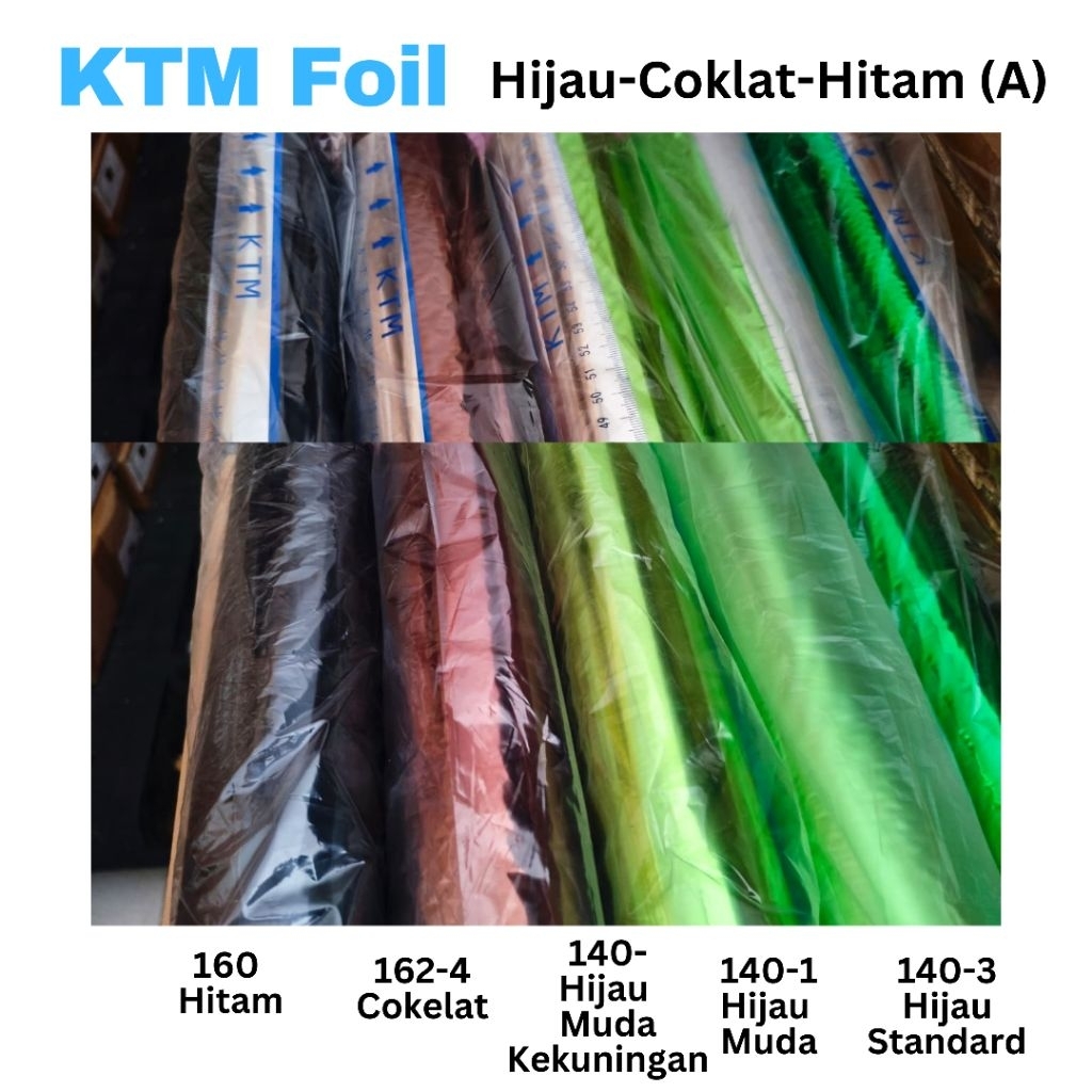 Hot Stamping Foil KTM - Kategori Hitam Coklat Hijau