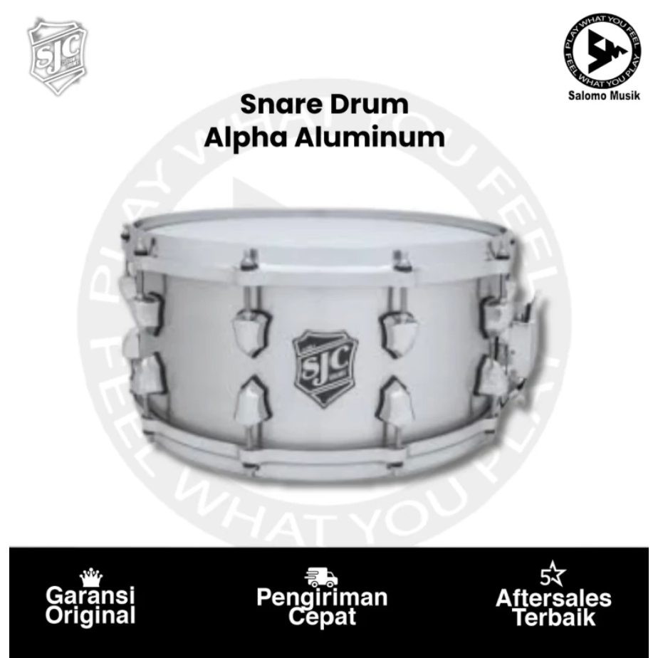Snare Drum SJC Alpha Aluminium14x65 Chrome HW Original